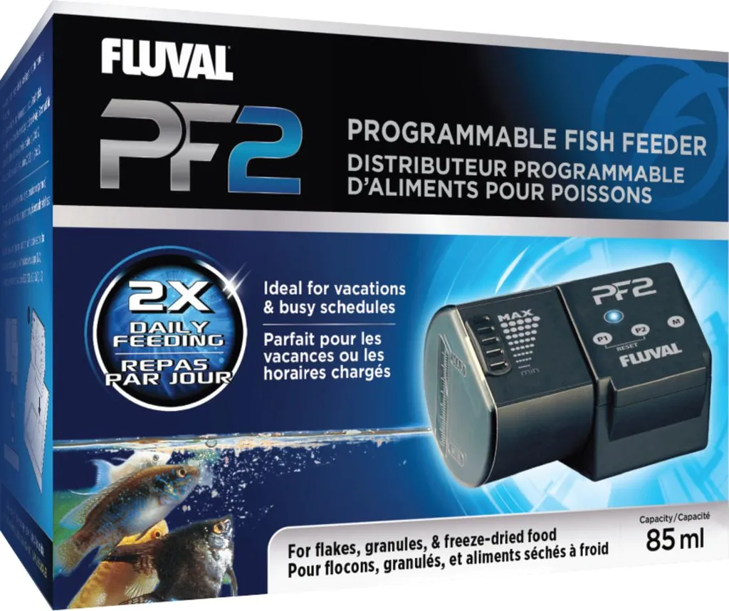 Fluval PF2 Distributeur Poisson avec Programmation LCD et Anti-Humidité - 2