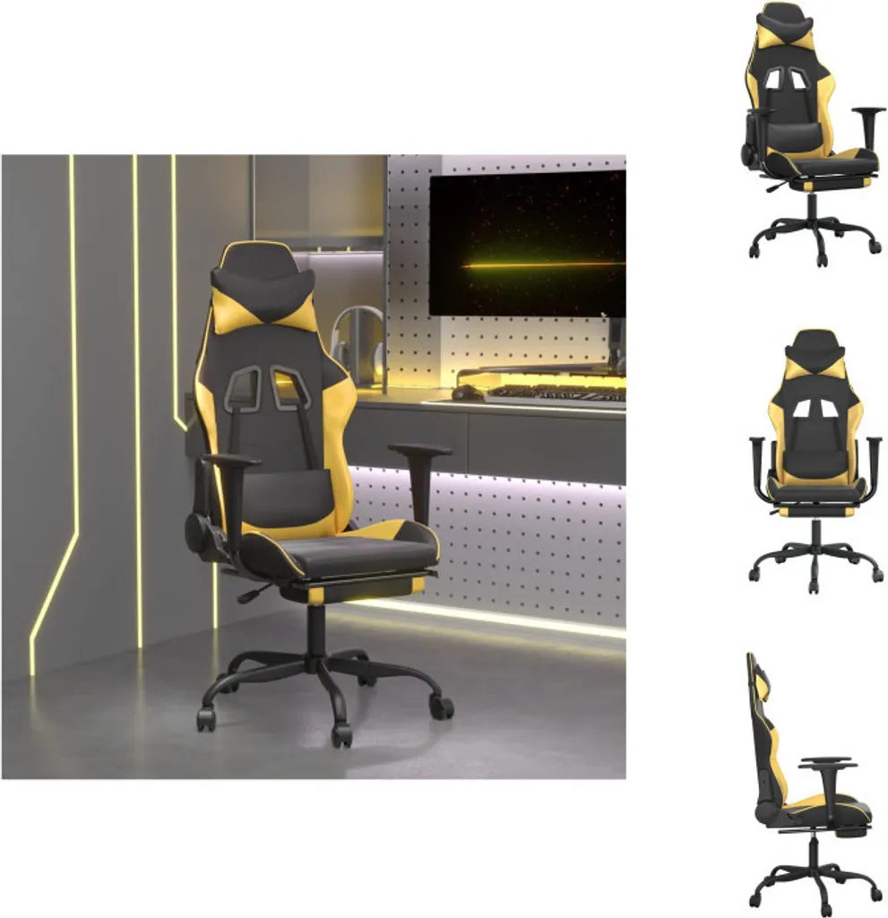 Offerta Sedia Gaming vidaXL in Ecopelle Nera e Oro | Elegante e Robusta