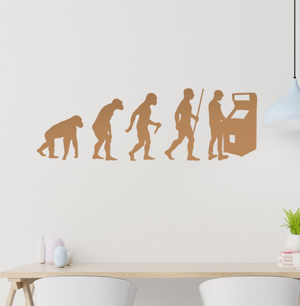 Spielautomat Evolution Wandtattoo Wandaufkleber Wall Sticker - Dekoration, Küche, Wohnzimmer, Schlafzimmer, Badezimmer