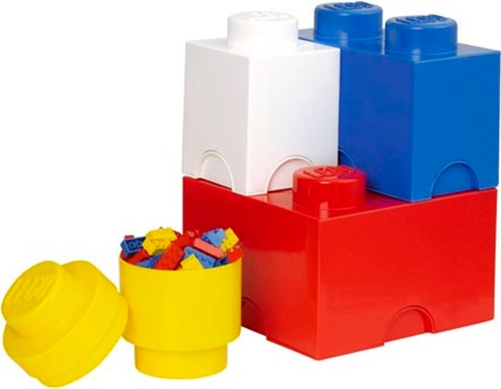 LEGO Aufbewahrungsboxen Multi-Pack schwarz, weiß, grau - 4 Stück