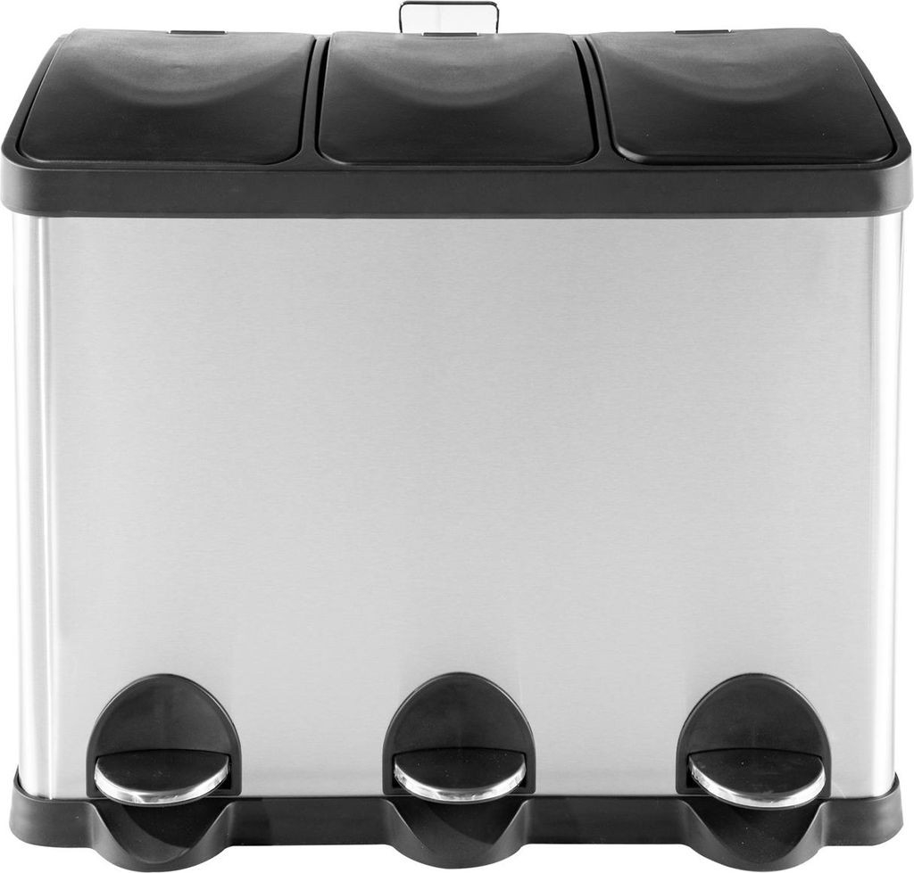 Mülltrenner 45 Liter Silber Schwarz