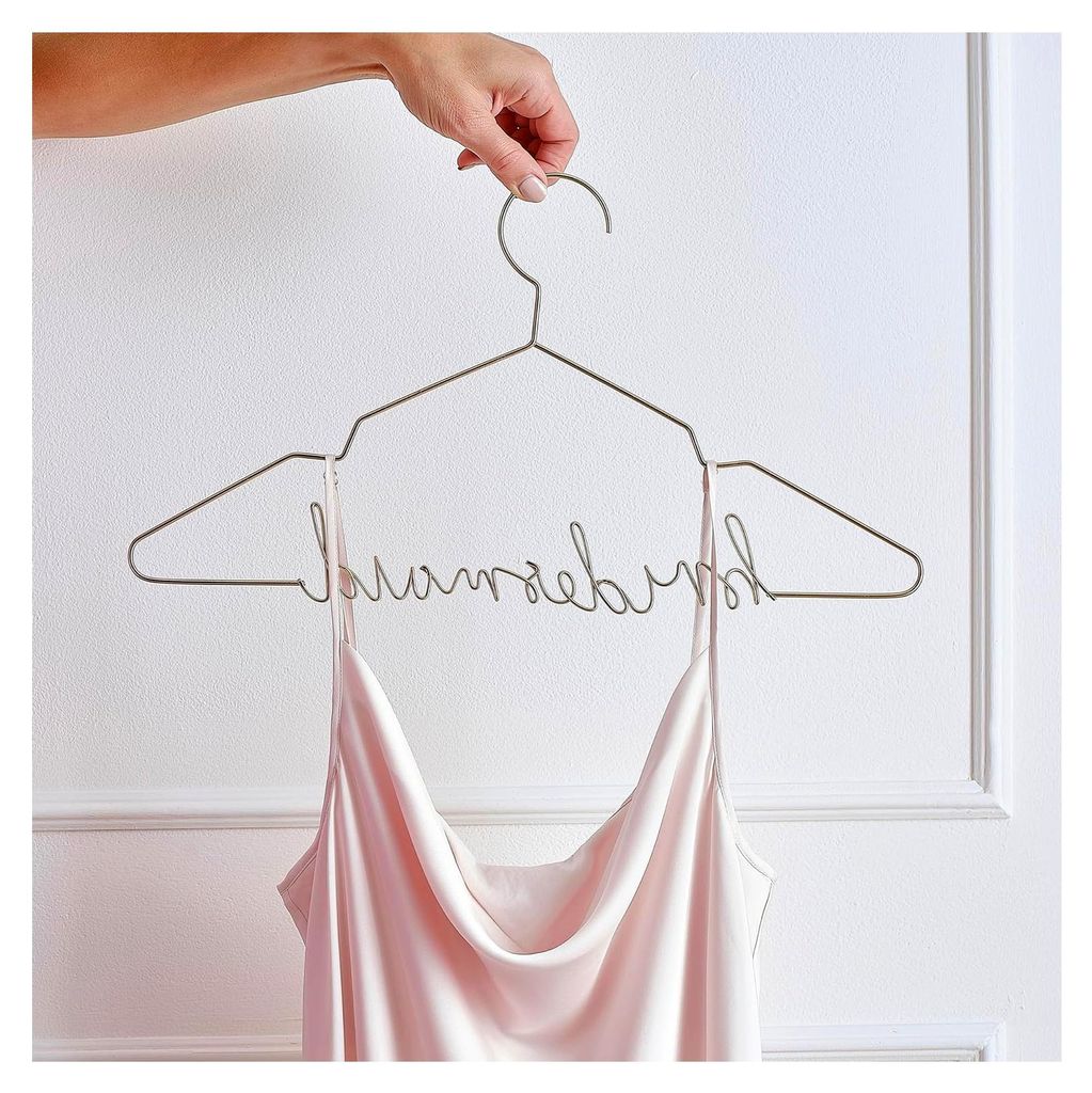 Ginger Ray Gold Metal 'Bridesmaid' Clothes Hanger for Bridesmaids Dress 44.5cm