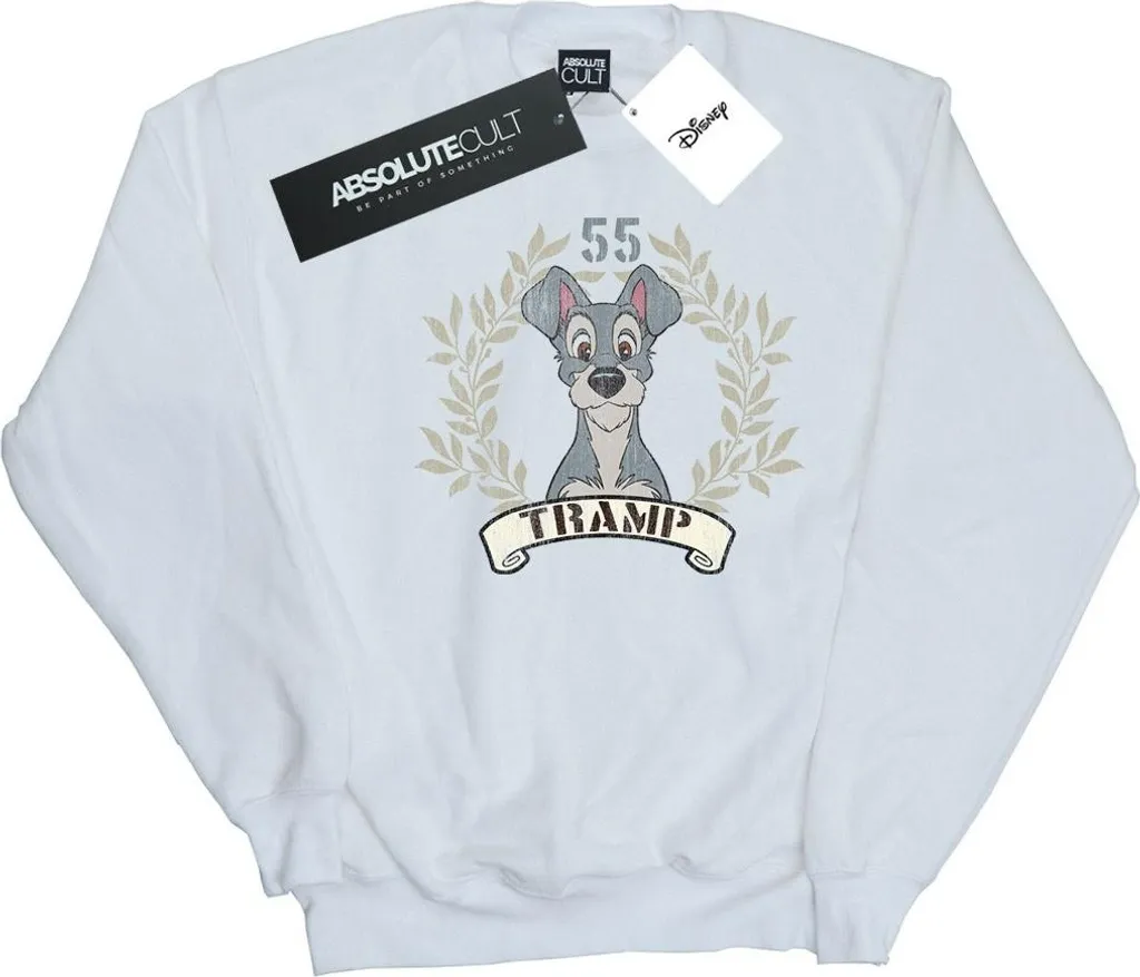 Pull Disney Blanc Lady and the Tramp en Taille XXL - Coupe Confort