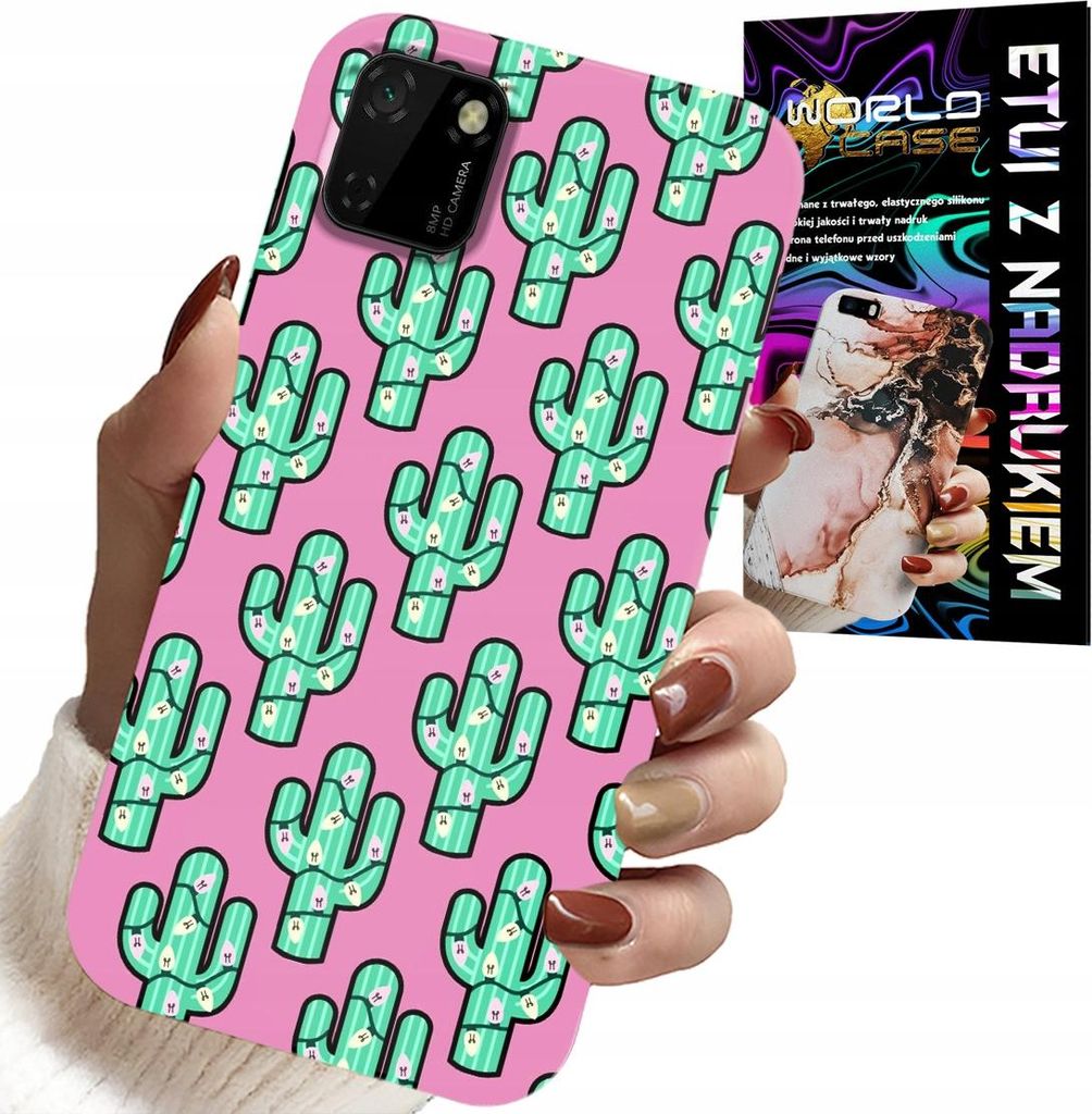 Hülle Für Huawei Y5P - Kakteen, Kaktus Auf Rosa Hintergrund + Folie