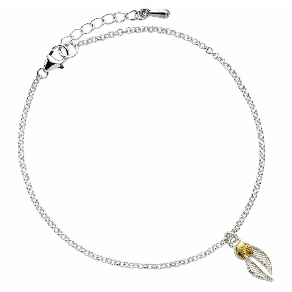 Harry Potter Sterling Silber Golden Snitch Charme Armband Silber
