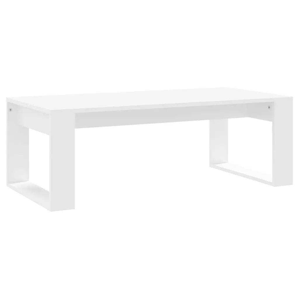 Tavolino bianco 102x50x35 cm materiale a base di legno