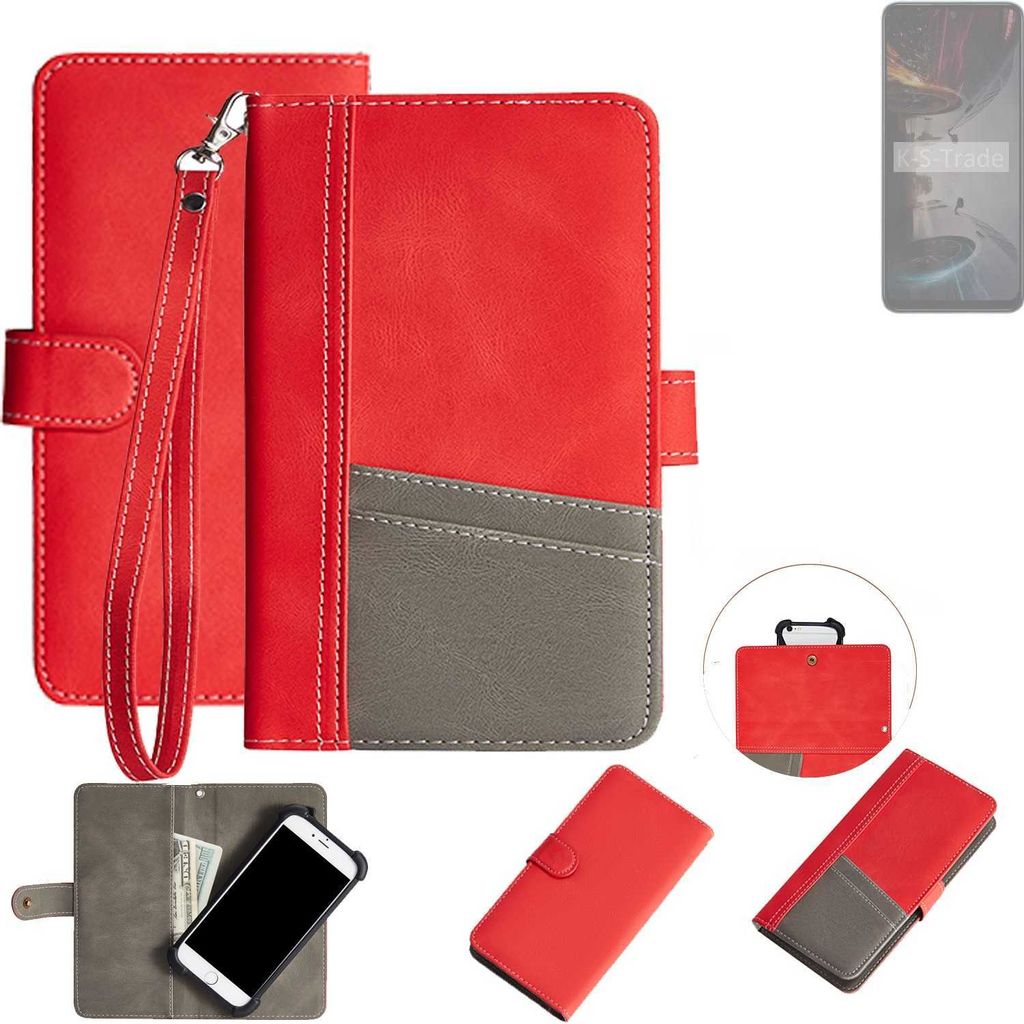 K-S-Trade Handy Schutzhülle für Xiaomi POCO X5 5G Hülle Portemonnee Brieftasche Klapphülle Kartenfächer Flip Wallet Case Etui
