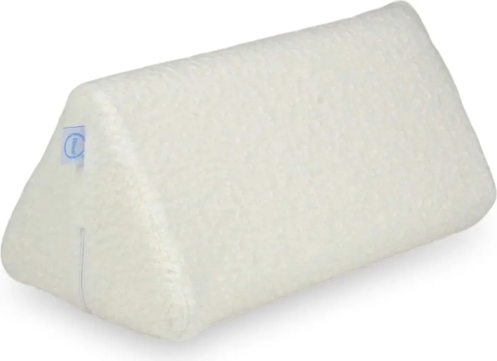 Triangle de jeu bouclé blanc, coussin de motricité confortable pour bébé
