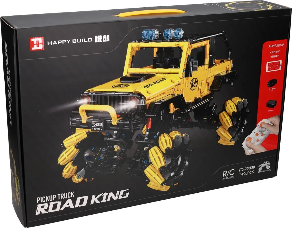 Happy Build Pickup Truck RC - Jeu de construction 1490 pièces et télécommande