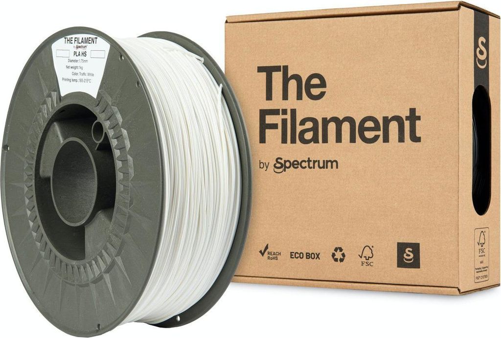 Das Filament PLA HS 1.75mm Traffic Weiß 1kg