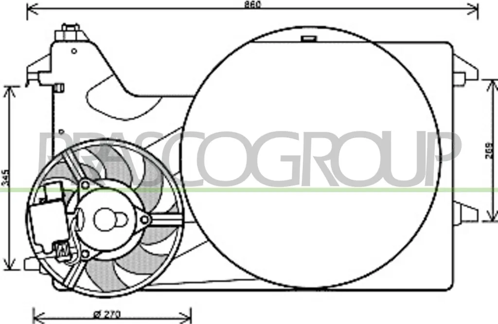 Ventilateur de radiateur PRASCO FD912F002 pour Transit OE 4853398
