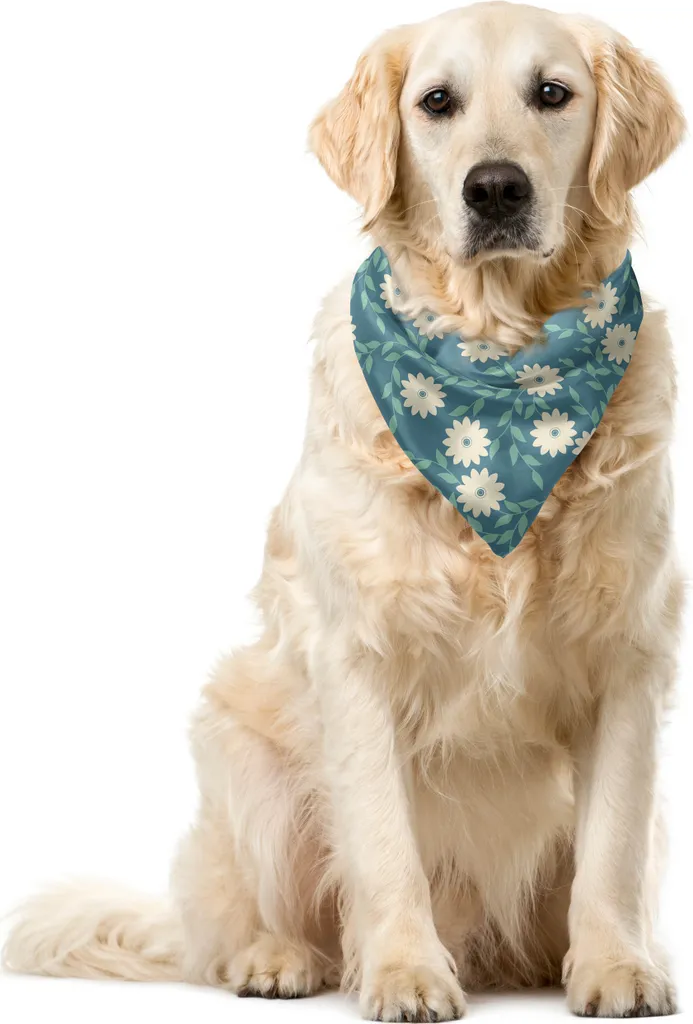 Accessorio Trendy Cani: Bandana ABAKUHAUS 55cm Turchese e Avorio