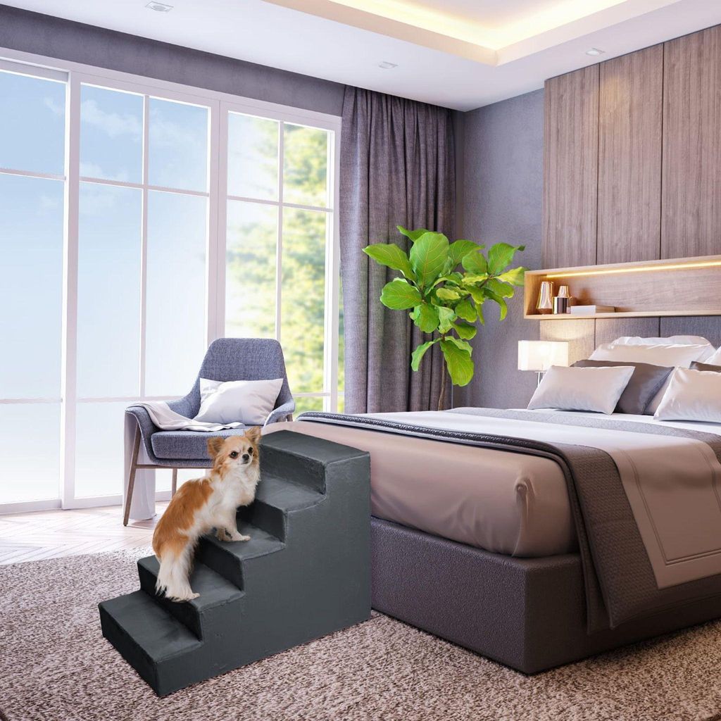 Mg Design Hundetreppe 5 Stufen in Dunkelgrau - Stabiler Produktbild 