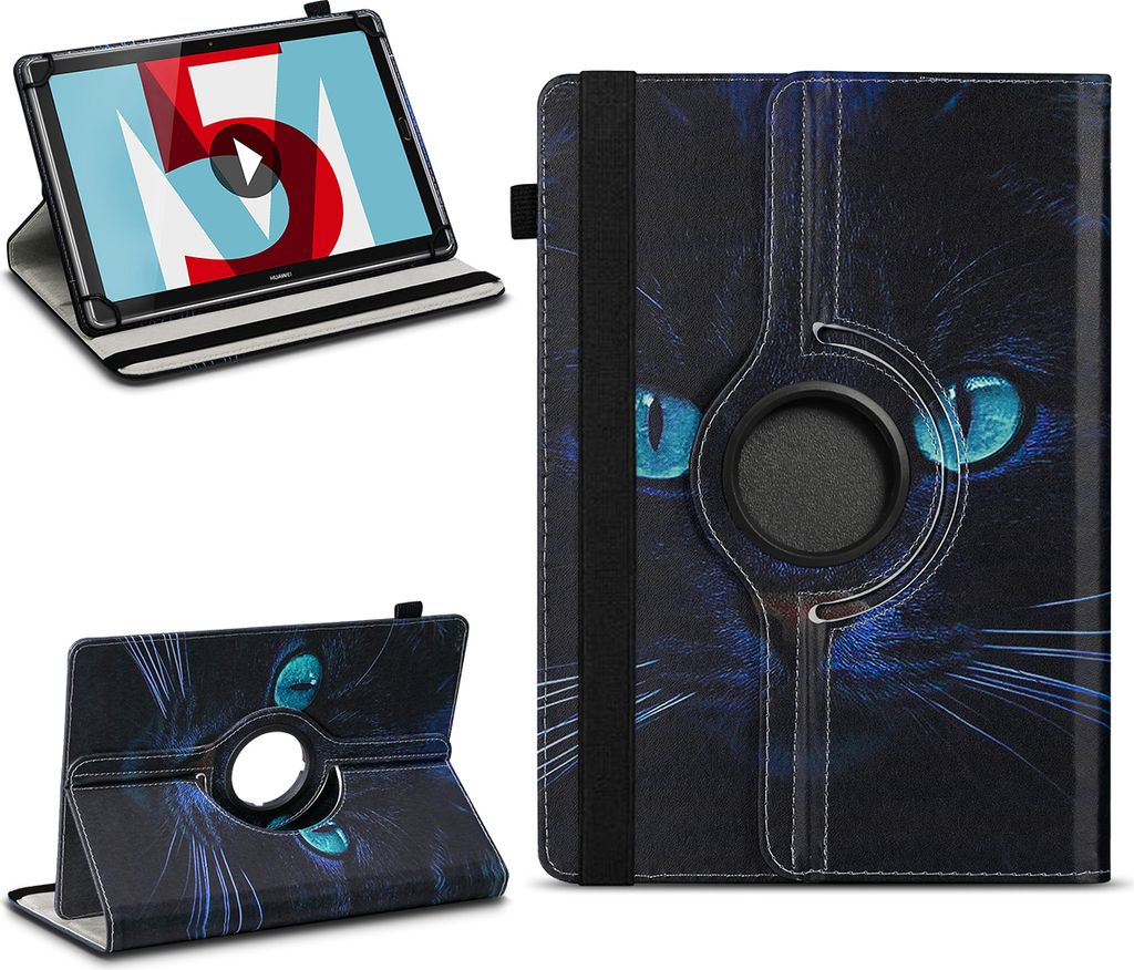 Tablet Hülle Huawei MediaPad M5 Lite Tasche Schutzhülle Case Cover 360° DrehbarFarben:Motiv 3