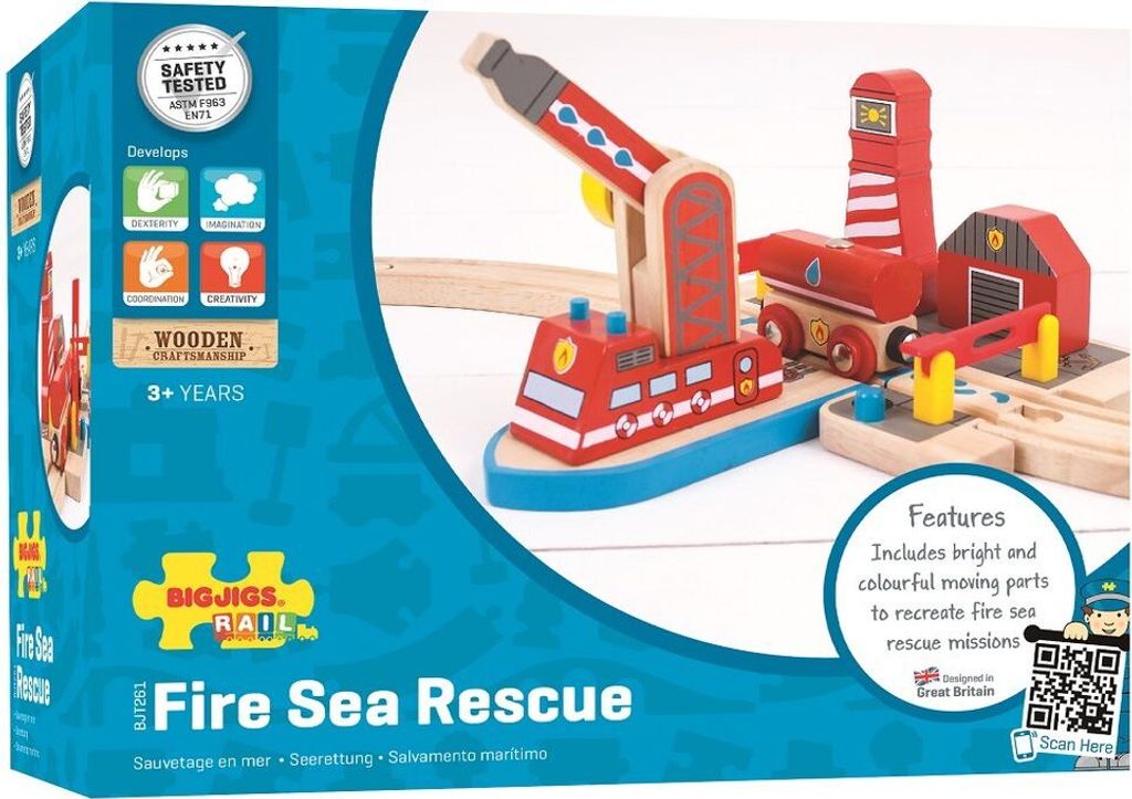 Bigjigs Rail Firefighters Seenotretter