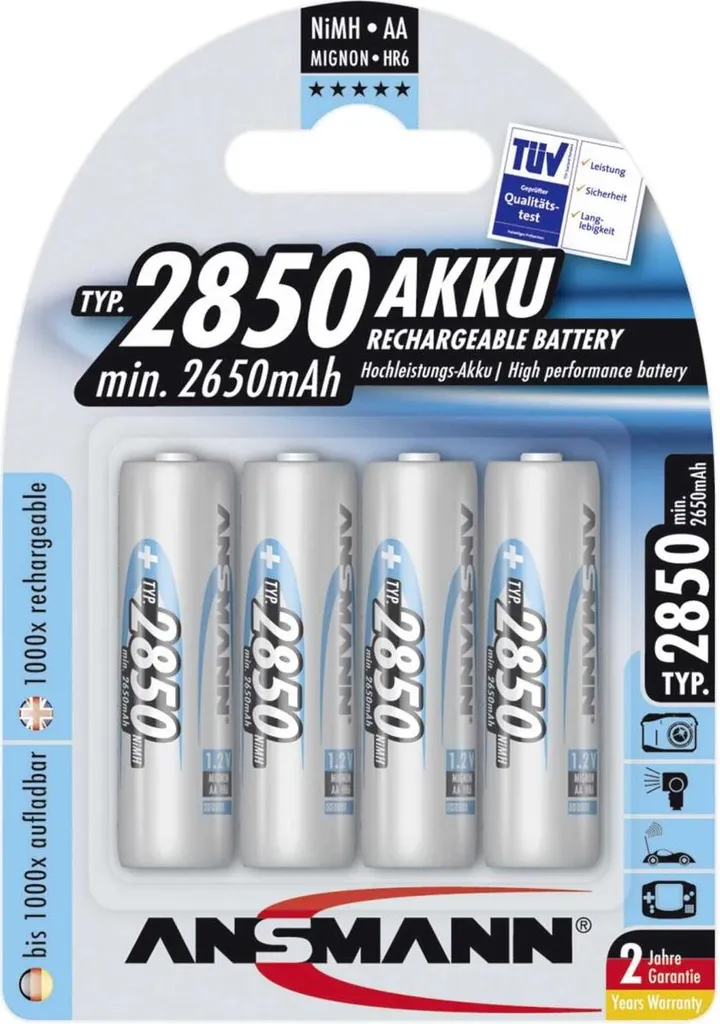 Dites Adieu aux Piles Vides - Pack 4x AA NiMH 2850 mAh Haute Autonomie