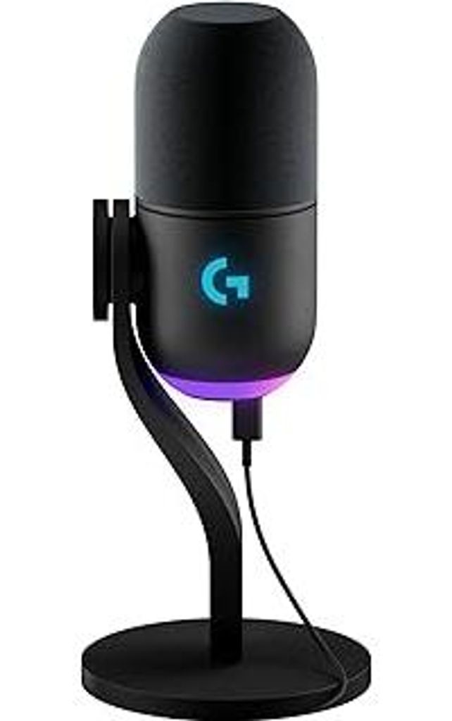 Logitech G Yeti GX Microphone Gaming RVB dynamique Avec LIGHTSYNC, USB prêt à l’emploi Pour Streaming, supercardioïde, Pour PC/Mac - Noir