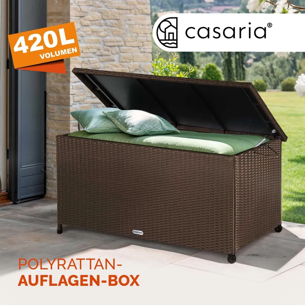 Boîte de rangement jardin pour protéger vos coussins d'extérieur