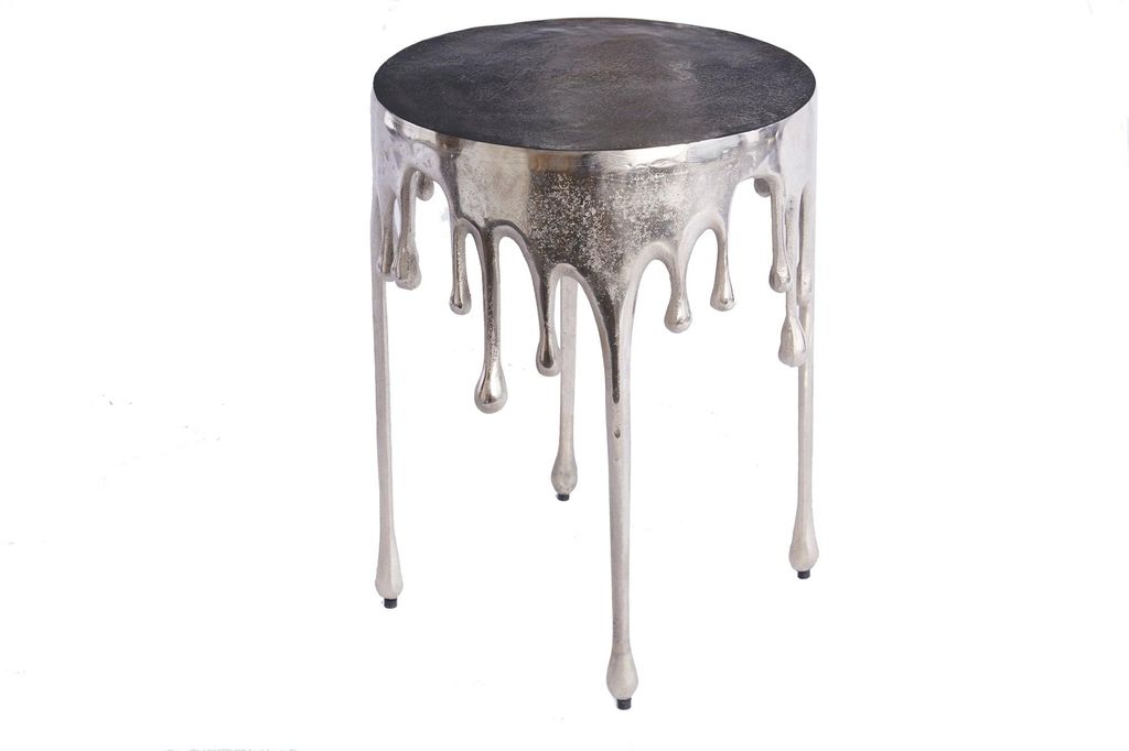 Beistelltisch 50cm Silber Design Tisch Modern Wohnzimmer Produktbild 
