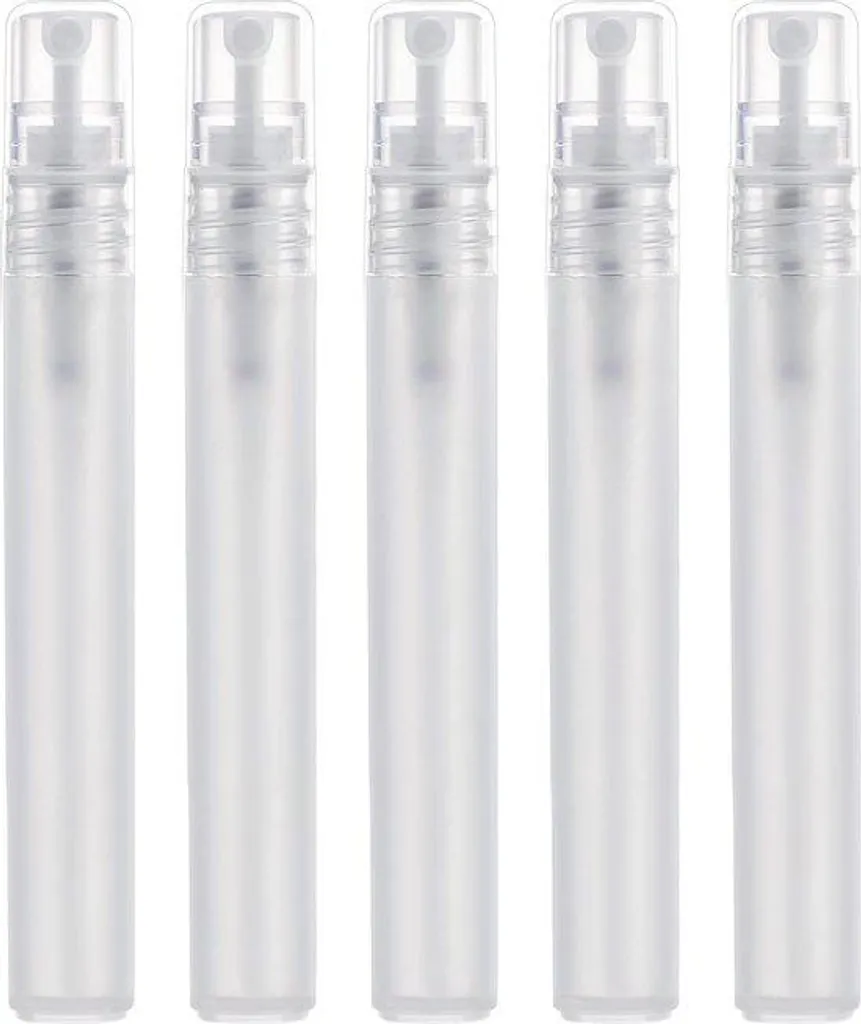 Lot de 5 vaporisateurs de parfum 10ml en plastique mat pour voyage