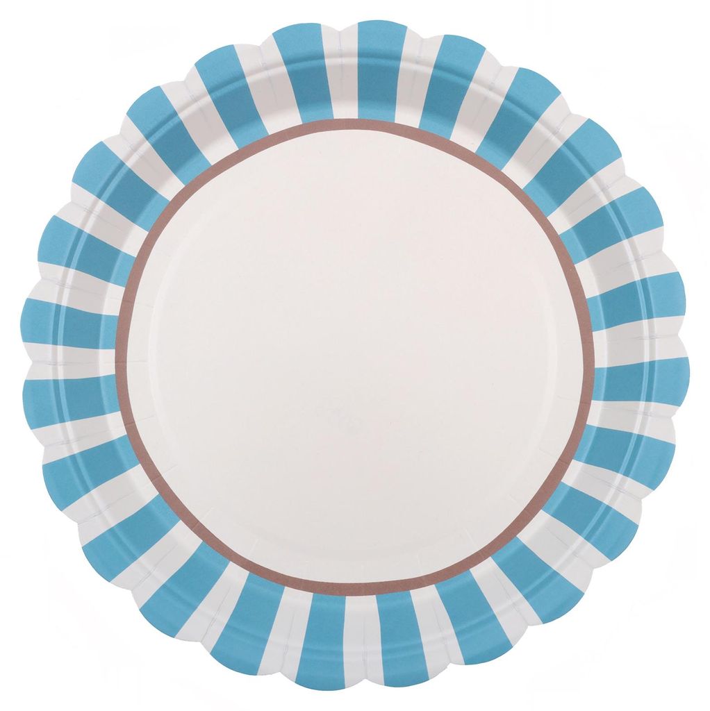 6 Papp-Teller Dolce Vita blau Sommer Produktbild 