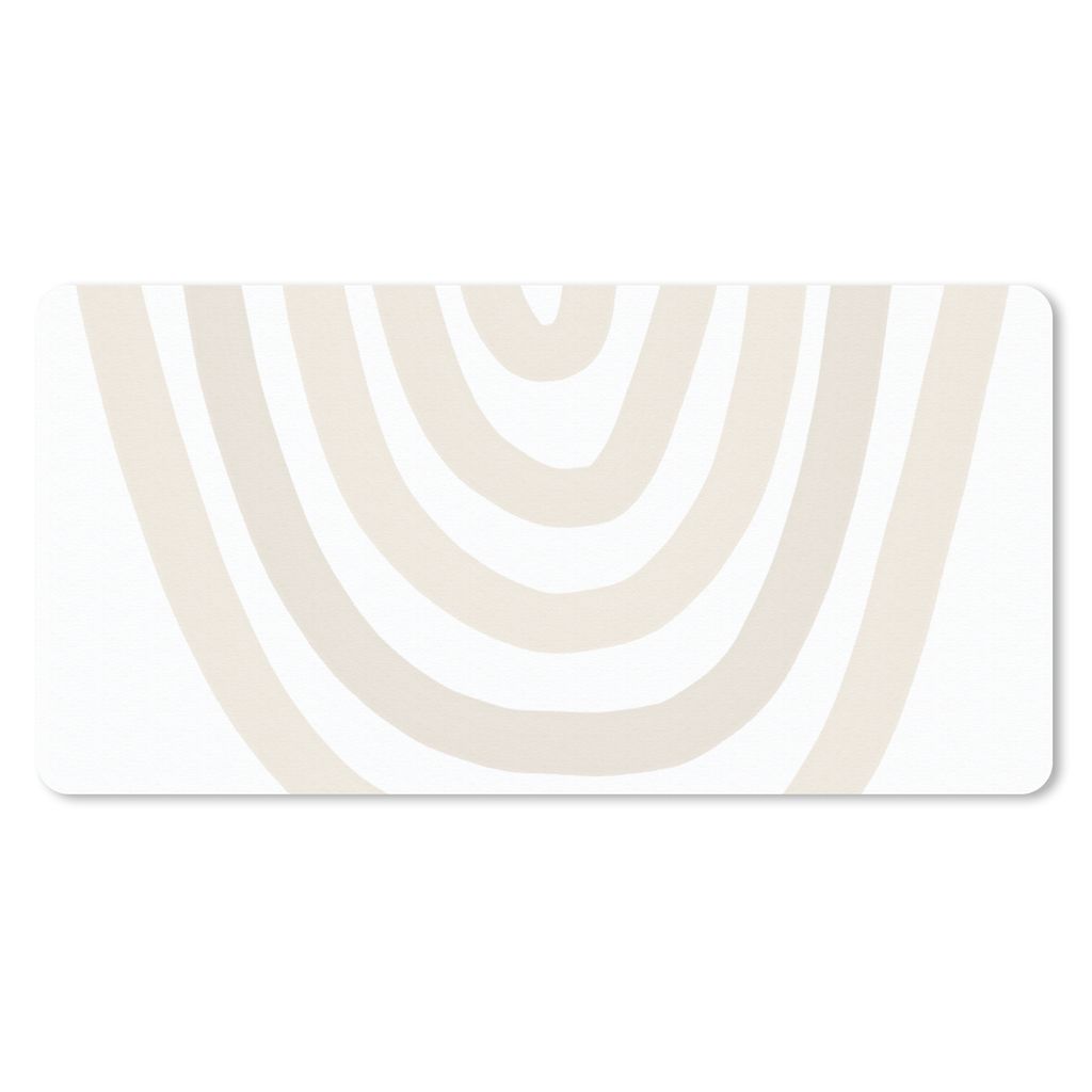MuchoWow Mauspad Mousepad Regenbogen - Pastell - Design - Abstrakt 60x30 cm - Mousepads - Maus Mat - Pad - Mausunterlage - Nachhaltig