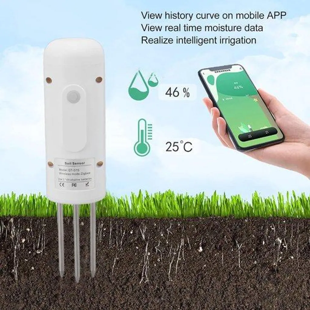 Capteur d'humidité de jardin Zigbee Demeras avec suivi via application