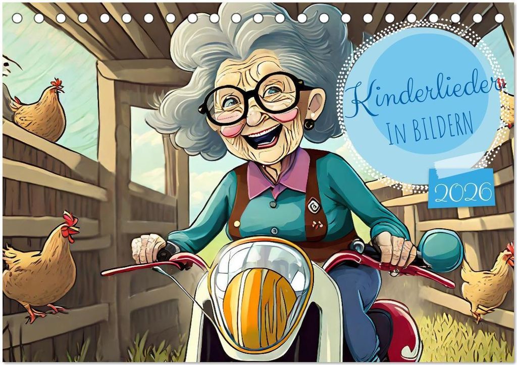 Kinderlieder - In Bildern (Tischkalender 2026 DIN A5 quer), CALVENDO Monatskalender