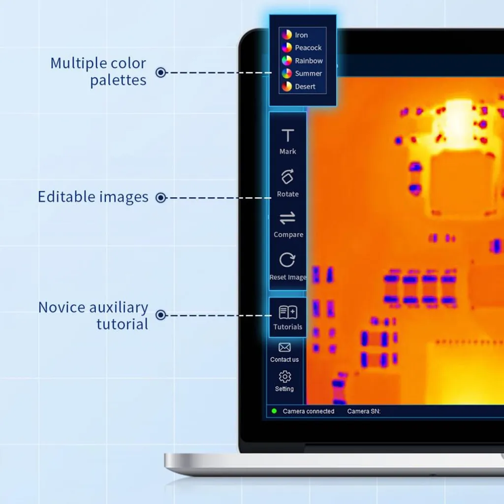 Analyseur d'images thermiques infrarouges 3D pour réparation mobile