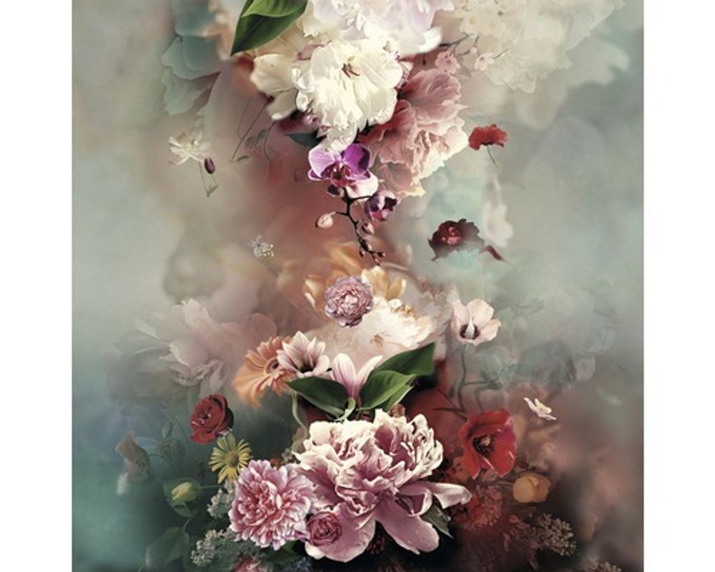 Giclée Leinwandbild Baroque Flowermix VI 100x100 cm