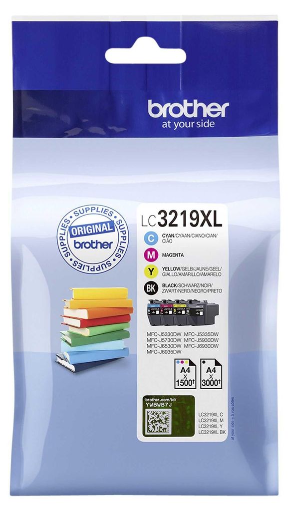 Brother LC3219XL Value Pack - Pack de 4 - XL - noir, jaune, Image du produit 
