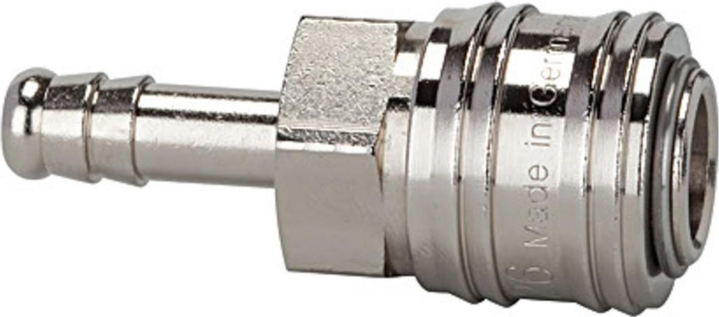 Riegler Schnellverschlusskupplung NW 7,2, Messing vernickelt, Tülle LW 10