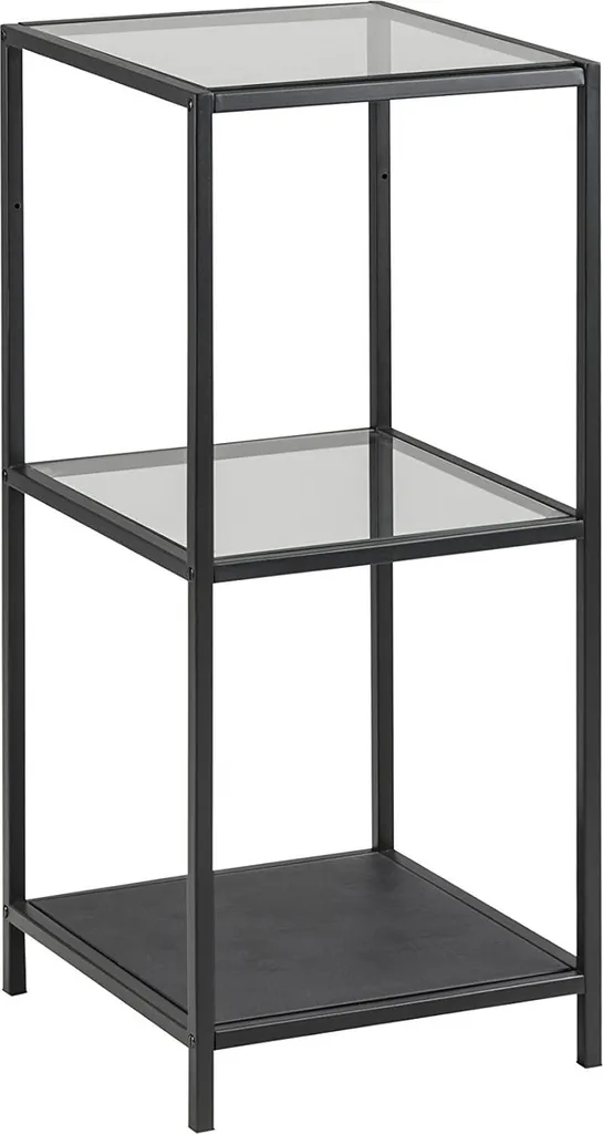 Étagère de rangement Jörn noire - Meuble bibliothèque 5 niveaux métal