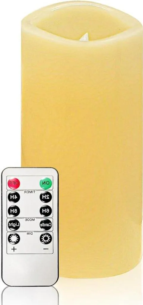 Bougies électriques à flamme mobile en cire véritable blanc ivoire