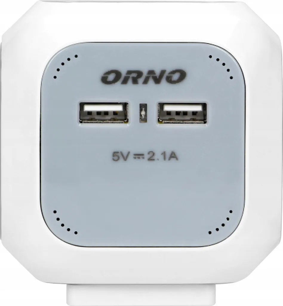 Cubo Multipresa Design ORNO OR-AE-13144 con USB 2.1A e Cavo 1.4m - 4