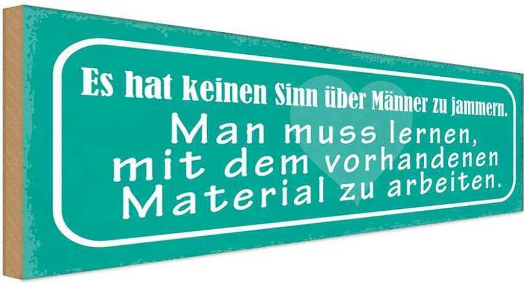 vianmo Holzschild 10x27 cm keinen Sinn über Männer reden Frauen