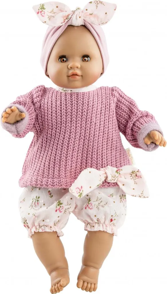 Paola Reina Poupée Alberta rose 36cm - Jouet premier âge articulé