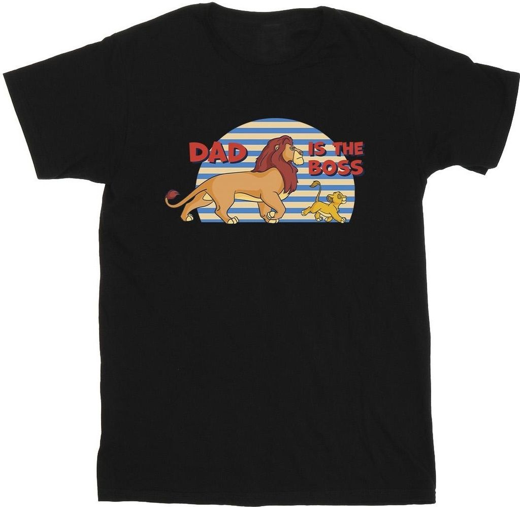 Disney - "The Lion King Dad Boss" T-Shirt für Herren BI32922 (4XL) (Schwarz)