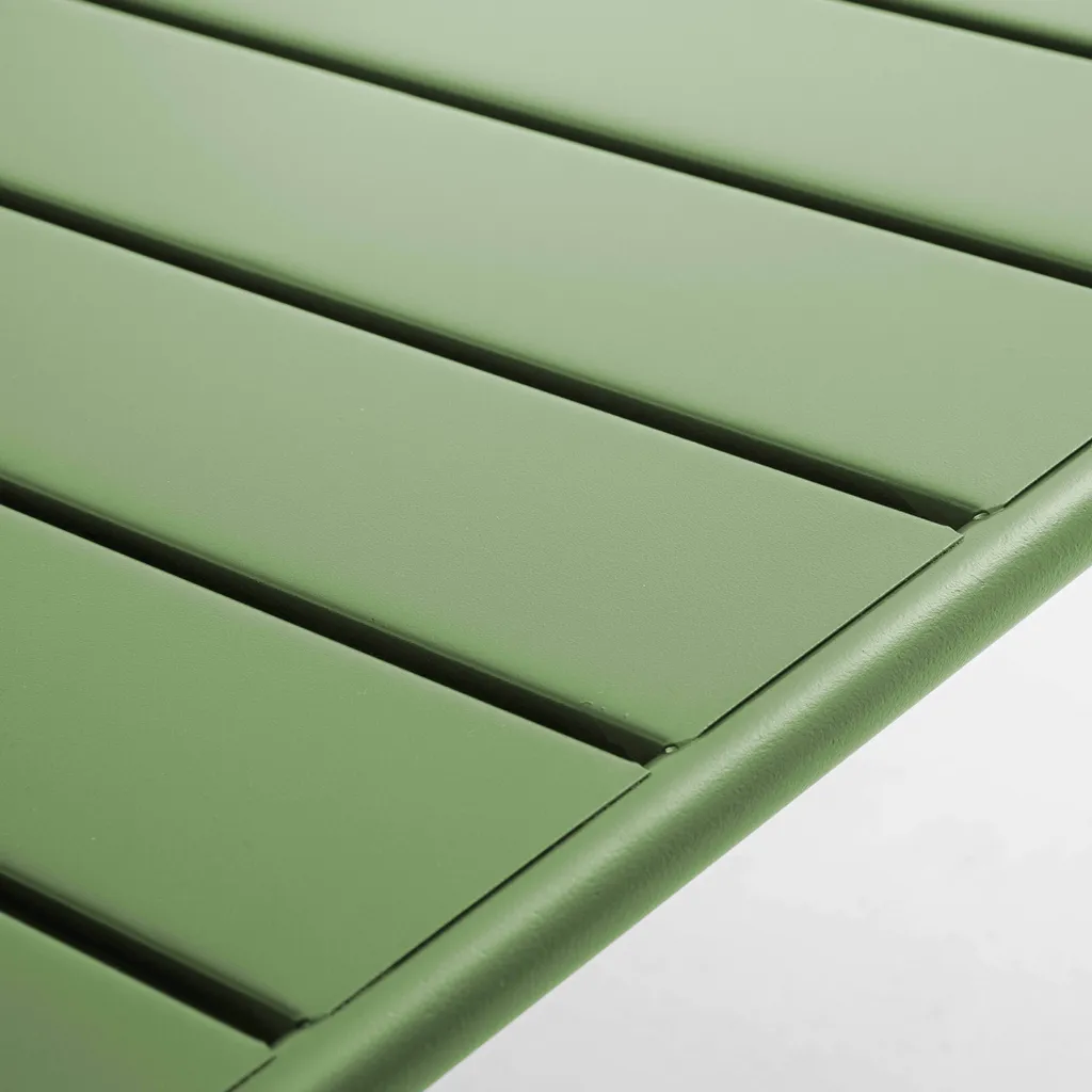 Table basse de jardin résistante à la rouille vert cactus en acier