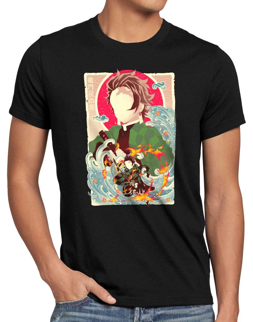 style3 Great Wave Tan Jiro Herren T-Shirt