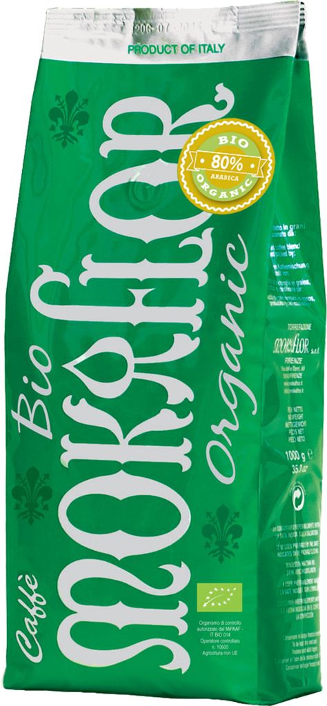 MOKAFLOR Miscela Biologica 100% Arabica | ganze Bohne | 1000g