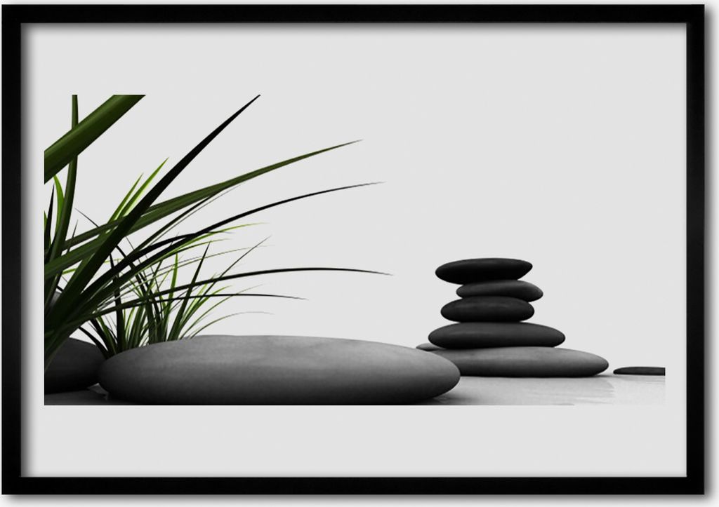 Bild 70x50 MDF-Rahmen Wandkunst Grass Art Grafik