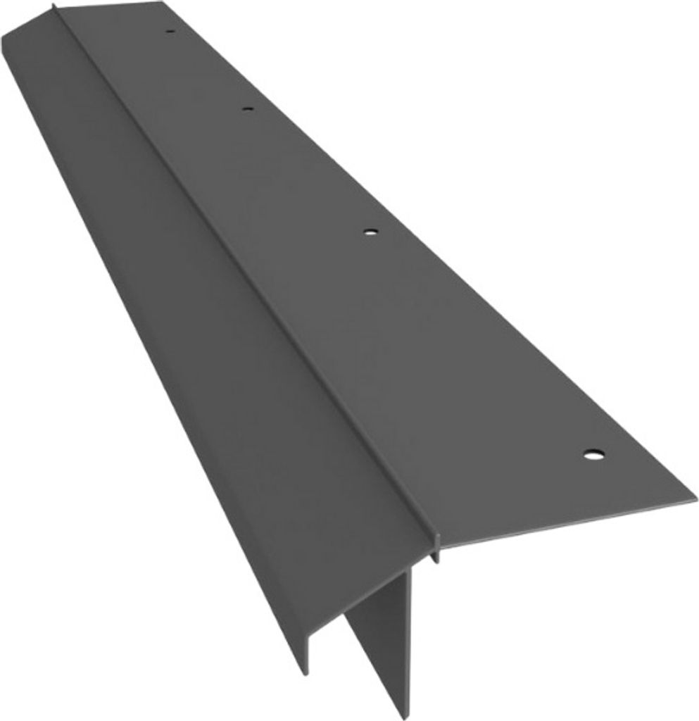 Renoplast Aluminium Traufprofil K10R Harzböden, Profil 200cm, Graphit