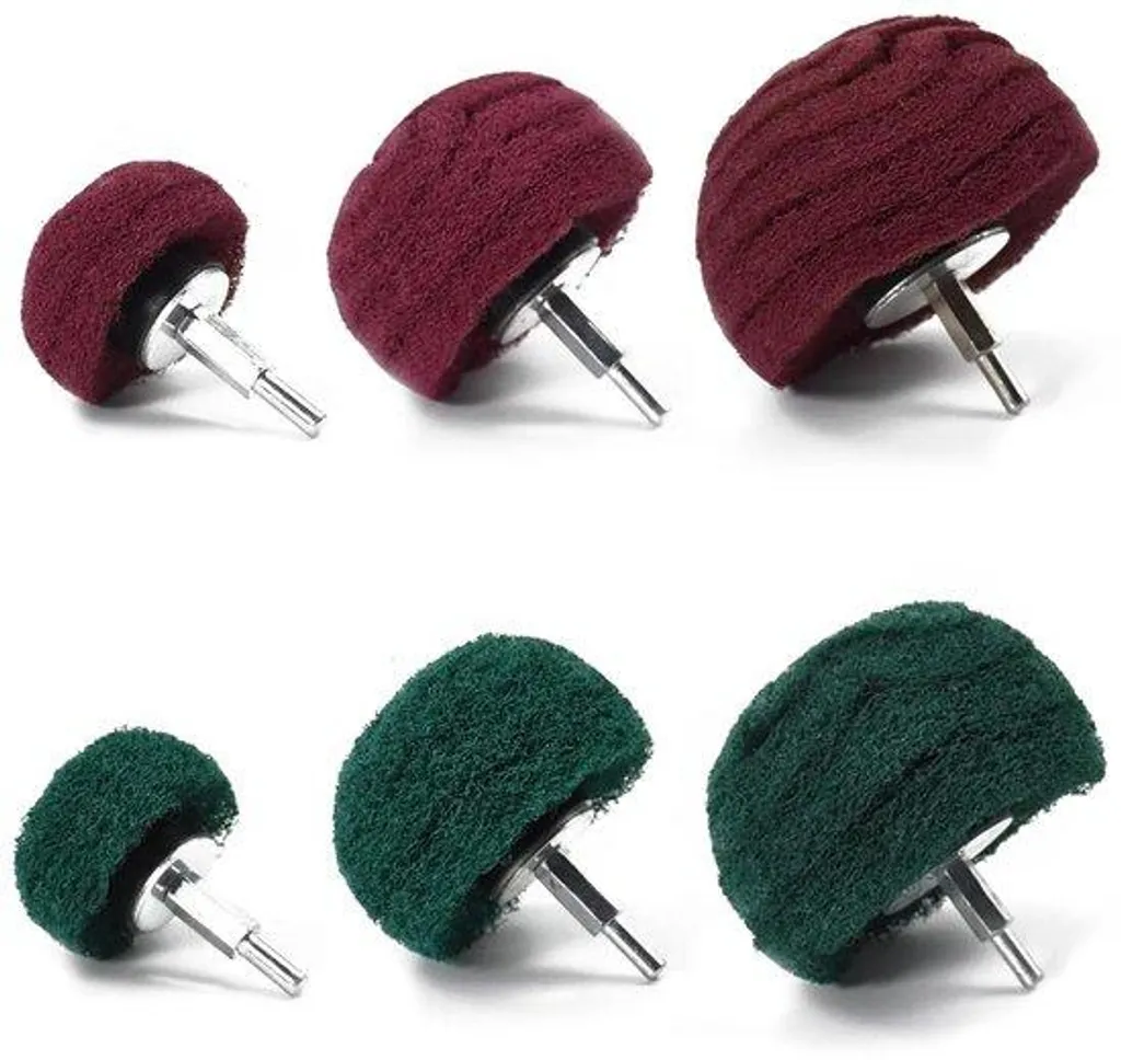 Disques abrasifs auto-agrippants lot de 6 pièces vert et rouge grain fin