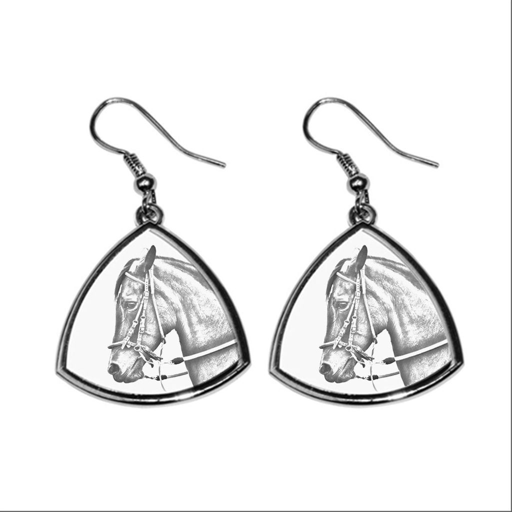 Paso Fino - Pferdeohrringe, hängende Ohrringe mit einem Bild, personalisierter Schmuck mit dem Aufdruck der Marke Art-Dog