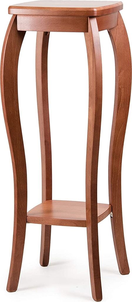 bixard | Blumenständer Konsolentisch Blumenhocker aus Massivholz - Kirsche