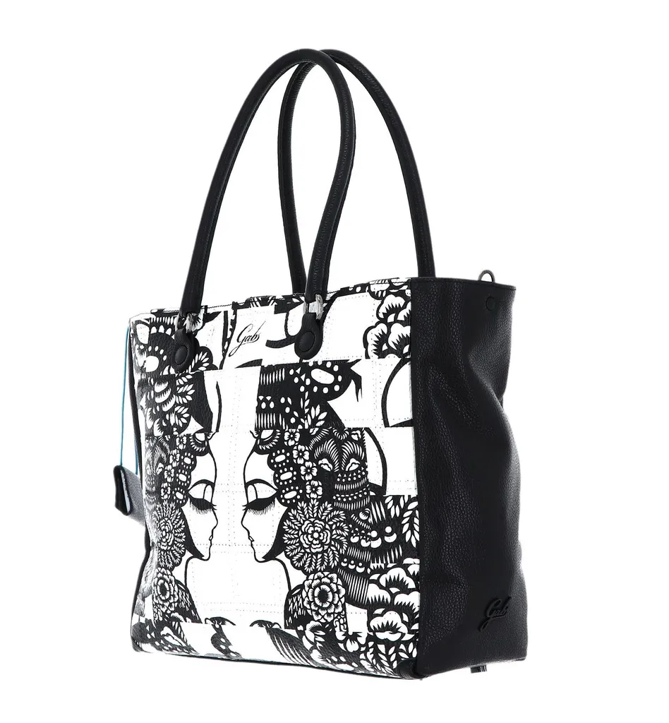 Sac à épaule femme en cuir blanc Gabs Jessica - Sac à main chic bicolore - 3