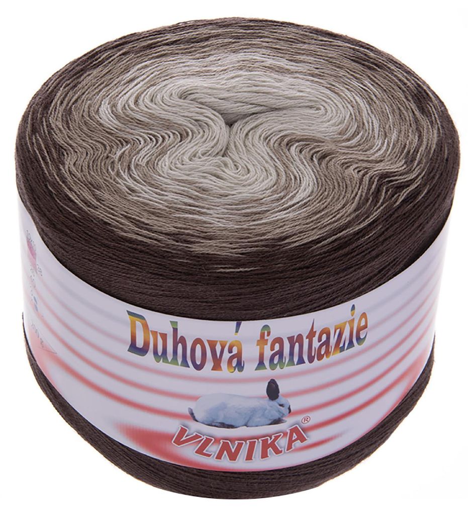 200g Strickgarn Duhová fantazie natural earth