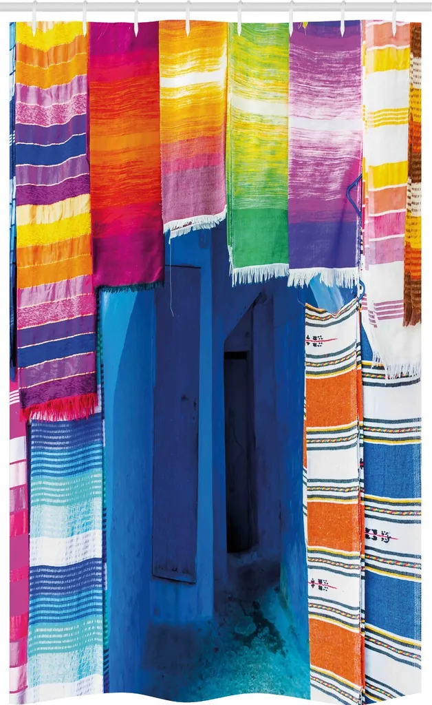 Tenda Doccia Etnica Multicolore ABAKUHAUS | Bagno Stile Marocchino