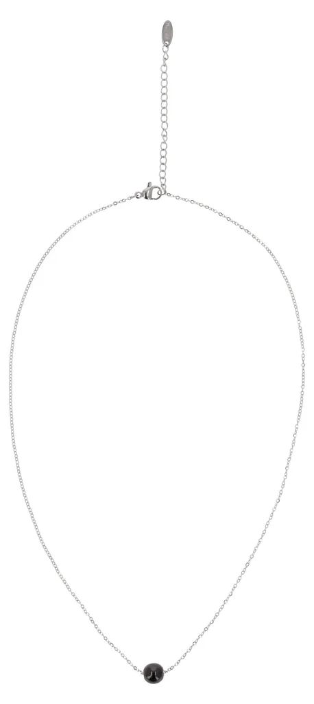 Collier femme chaîne fine argent gunmetal NAHIMA bijou de créateur